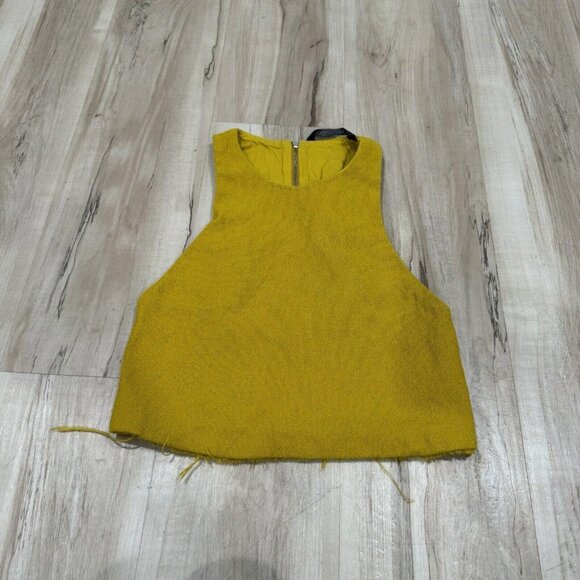 ZARA Tops - Women’s Zara Yellow Top Blouse‎ Zip Up Size Xsmall Xs